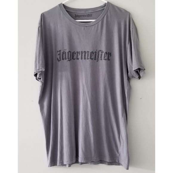 T-Shirt Graphic Jagermeister Gris - Taille L - Occasion Très Bon État